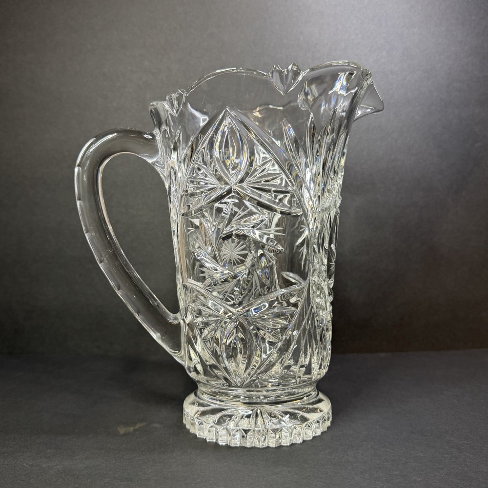 Crystal Clear Industries Edinburgh Lead Crystal Pitcher VINTAGE Mint Condition